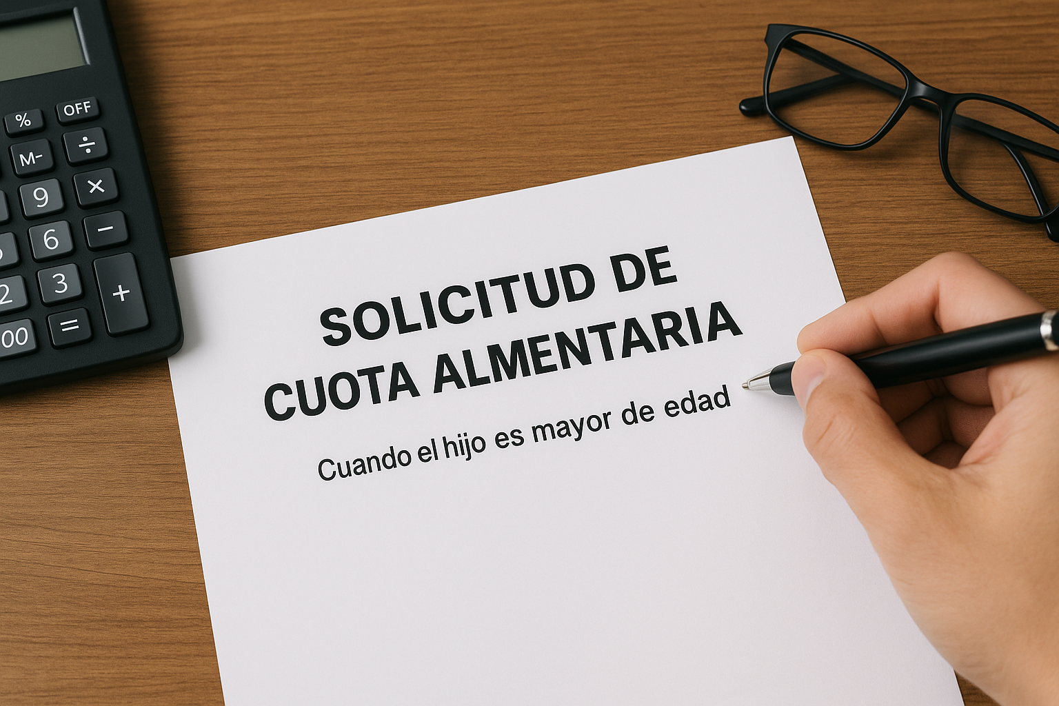 Cálculo de cuota alimentaria cuando el hijo es mayor de edad